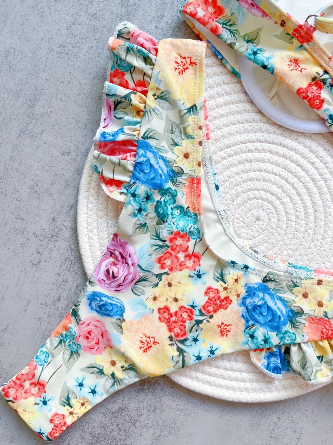 Flowers Printed Brazilian Underwired Bikini Female Swimsuit Women Swimwear Two-pieces Bikini set Bather Bathing Suit Swim