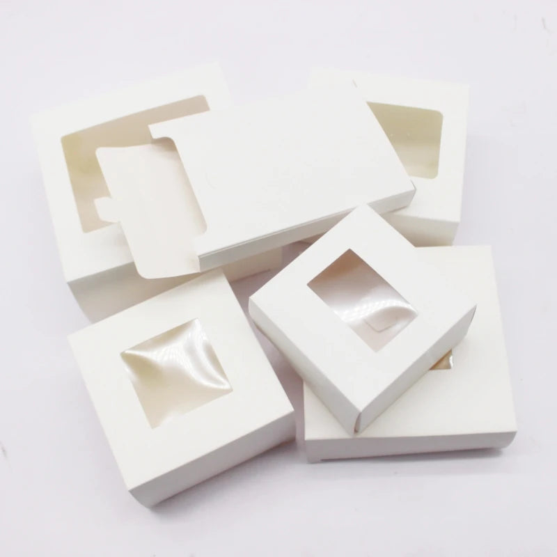 10pcs in various sizes, white, kraft paper color, printed Christmas gift box