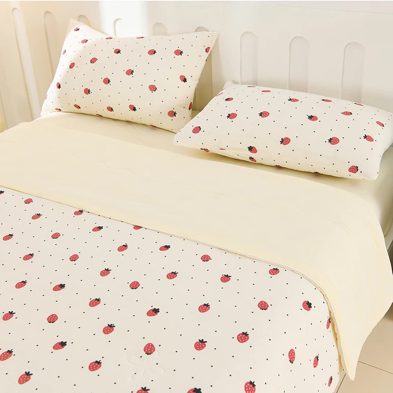 New Prints Cooling Blanket for Bed Silky Lightweight Summer Quilt Double Side Cold & Cooling Fabric Duvet Comforter Ice Silk