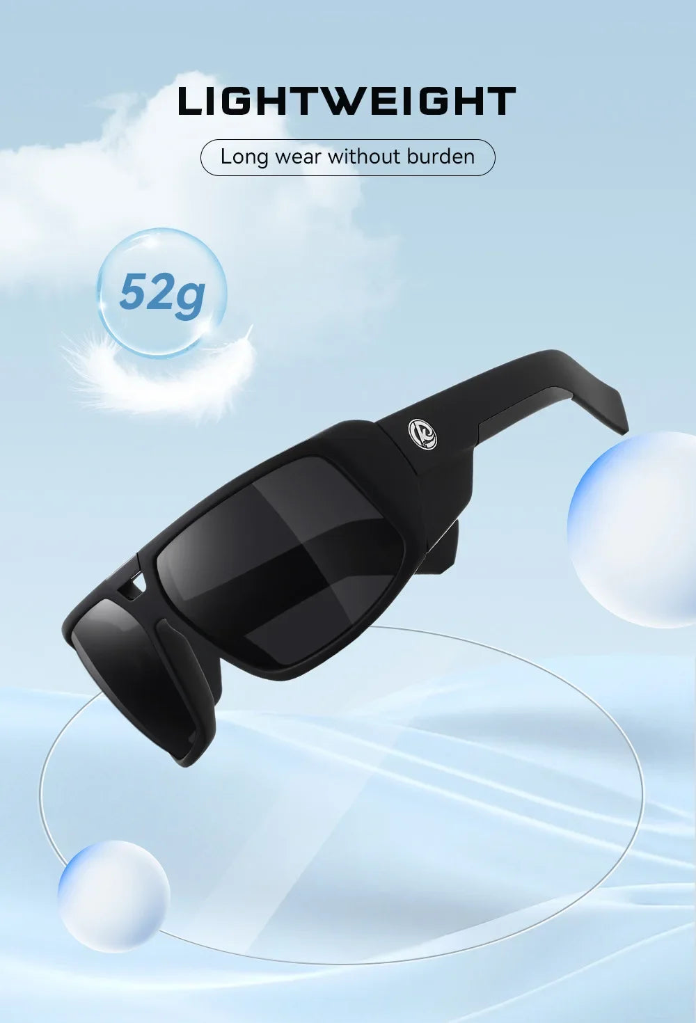 KDEAM New Large Frame Designer Polarized Men Sunglasses Luxury Brand Windproof Driving Glasses Fishing Eyewear Fashion Women Eye