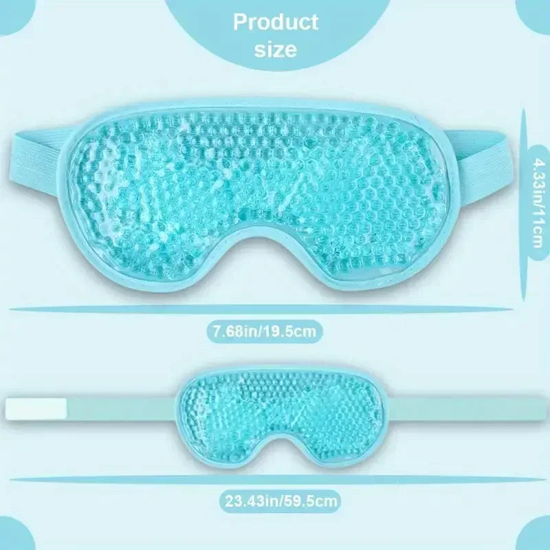 PVC Eye Mask Cooling Eye Mask Hot Cold Compress Gel Beads Eye Mask for Puffy Eyes Dark Circles Reduce Eyes Dry Sleep Eyes Mask