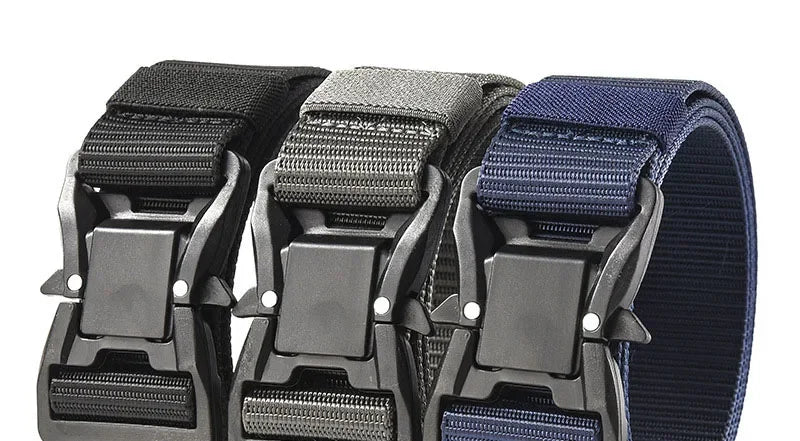 Big Plus Large LONG Size 125 140 160 180cm Men's Belt Canvas Multi-functional Tactical Quick Release Magnetic Alloy Buckle Belts