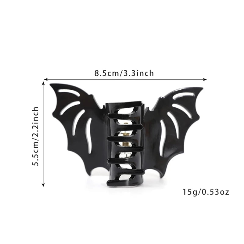 1PC Halloween Bat Hair Clip Funny Women's Back-Of-Head Party Decoration Ponytail Accessory