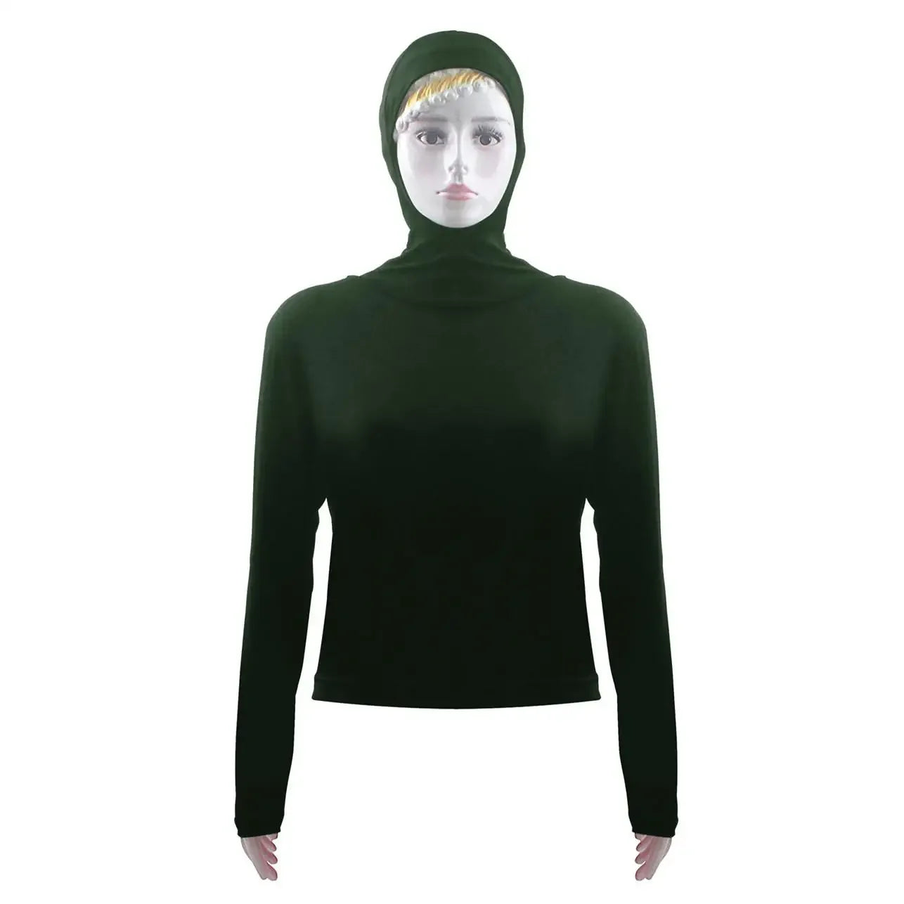 Summer Women Long Sleeve Hooded Top Shirt Sun Protection Tops Tee Stretch Swim Plain Hooded Pullover Tops Sunscreen Swim Wear