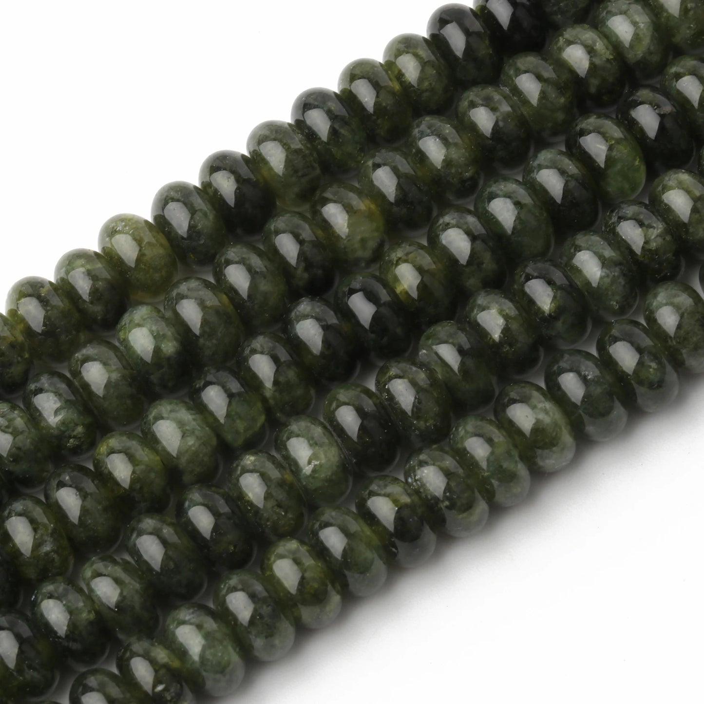 Rondelle Natural Stone Aventurine Tourmaline Jade Beads Flat Round Loose Beads for Jewelry Making DIY Charm Gift Bracelets 8x5mm