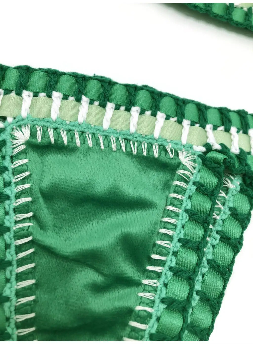 Women Green Velvet Bikini Sexy Crochet Swimwear For Young Girls Micro Bikinis Set Triangle Bathing Suit Luxury Swimsuit Mujer