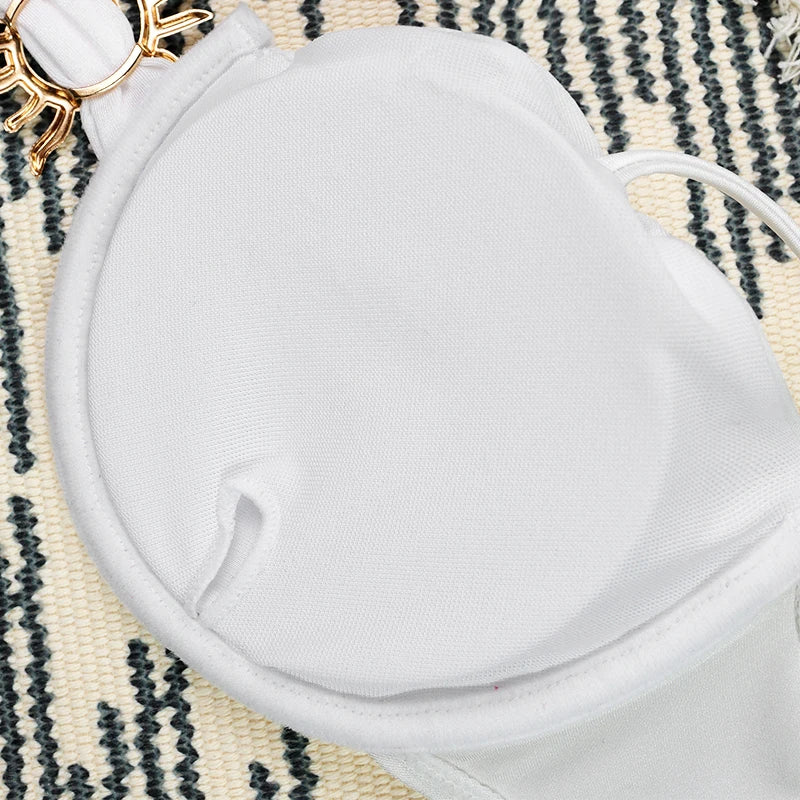 Sexy Micro Bikinis 2025 Women Halter Brazilian Bikini Set Female Pleated Swimsuit New Triangle Swimwear Beach Wear Bathing Suit