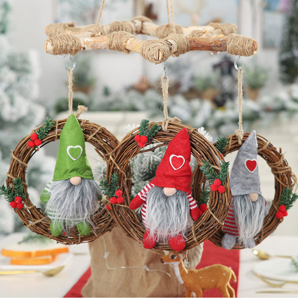 3/5Pcs Round Natural Rattan Wreath Stem Branch Ring Garland Wedding Birthday Party Decor Supplies Christmas Gift 15//20/25/35cm