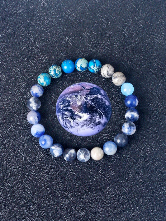 Cosmic Galaxy Solar System Bracelet for Women Men Natural Stone Beads Nine Planet Bracelet Elasticity Couple Jewelry Gift