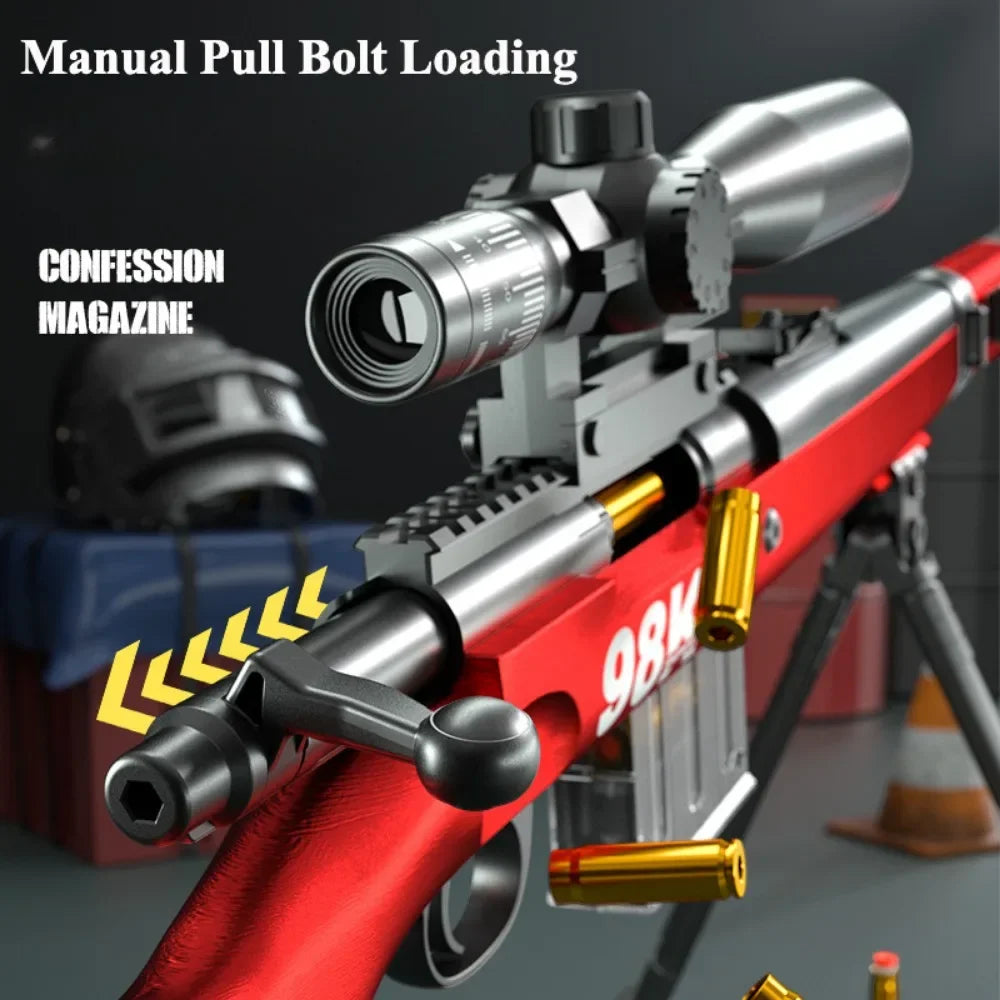 Awm Manual Launchable Safety Shell-Throwing Soft Bullet Toy Gun Sniper Rifle Outdoor CS Shoot Game for Adult Boy Christmas Gift