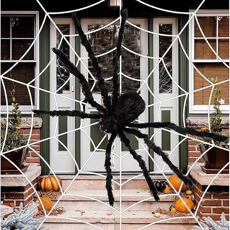 30cm/75cm Halloween Giant Black Plush Spider Decoration Haunted House Prop Indoor Outdoor Decor Halloween Decoration