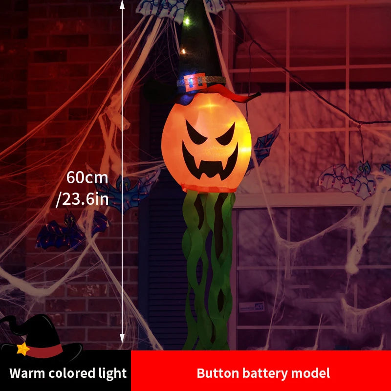 Halloween Floating Ghost Decor  for Home Courtyard Hanging Pumpkin Lamps   Halloween Scary Horror Atmosphere Decor