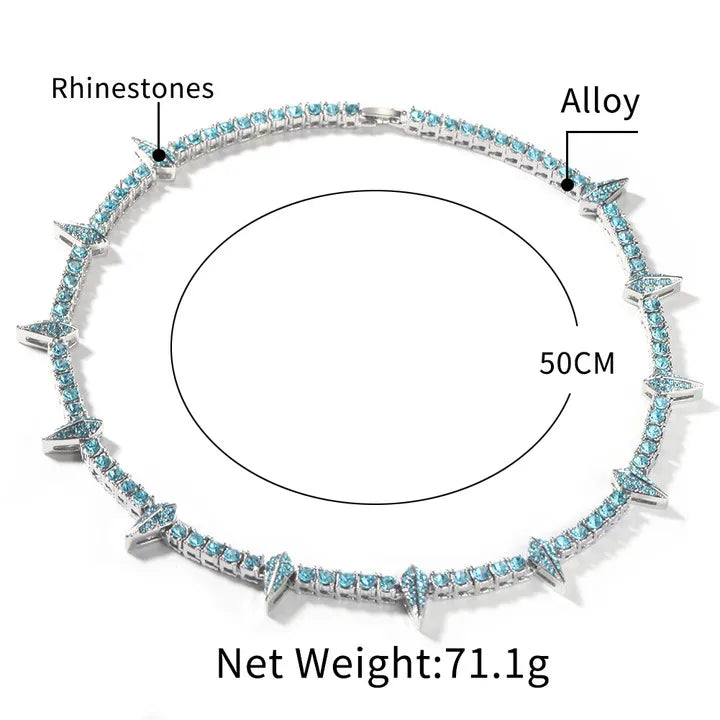 Uwin Black Panther Necklace Zinc Alloy Rhinestone Full Iced Out Personalized 5mm Tennis Chain For Men Christmas Gift