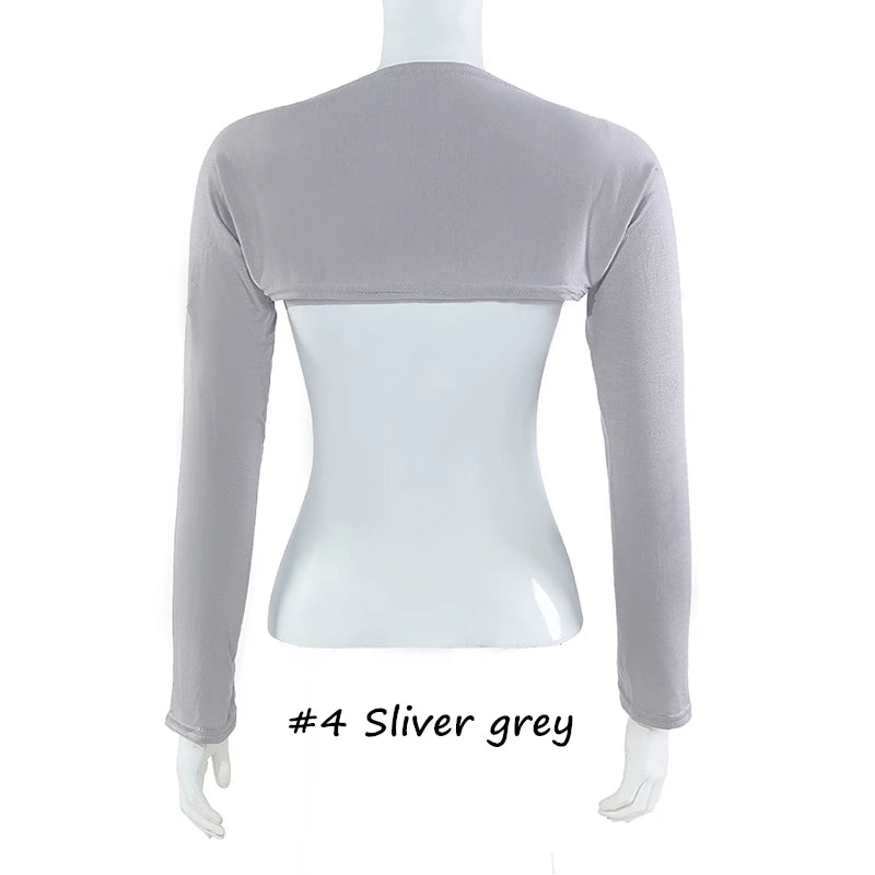Soft Modal Oversleeves Islamic Elastic Arm Cover Shoulder Sleeve Woman Muslim Sun Protection Long Arm Sleeves Plain Free Size