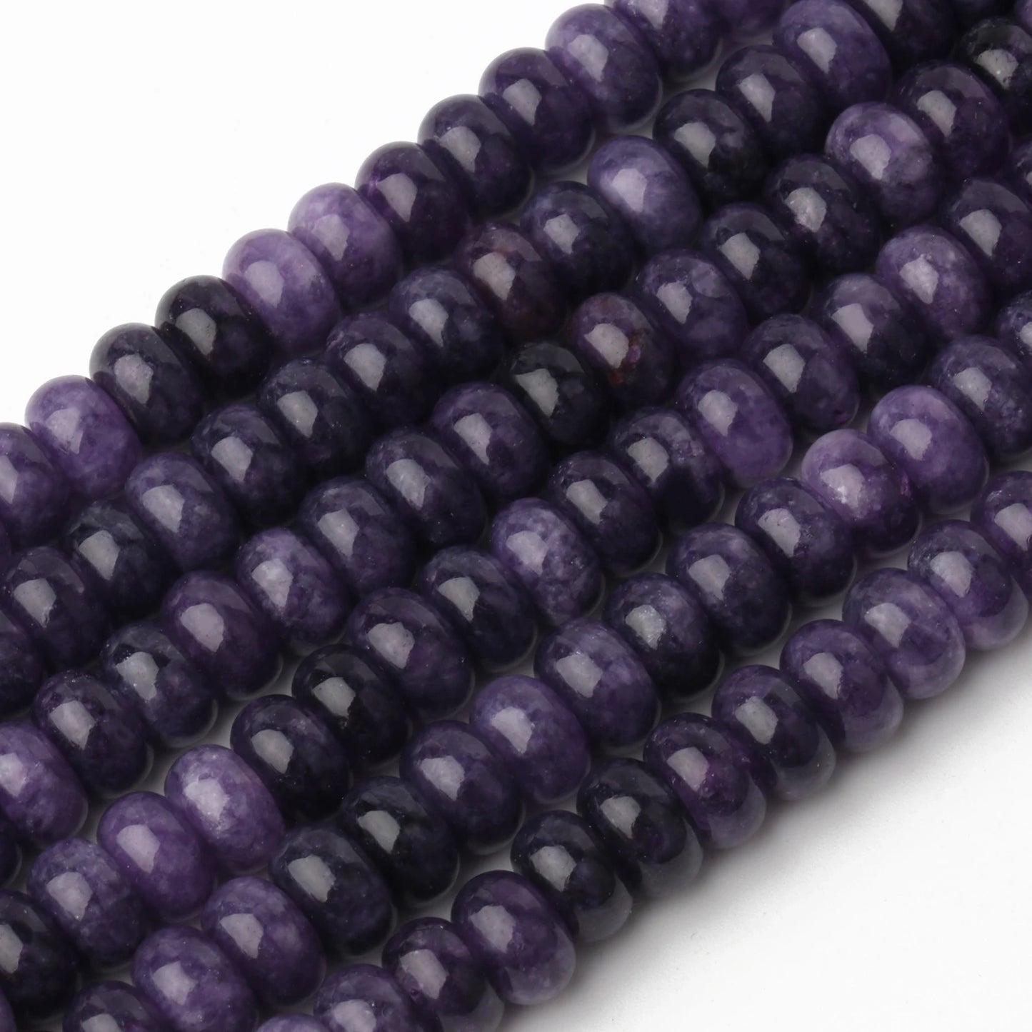 Rondelle Natural Stone Aventurine Tourmaline Jade Beads Flat Round Loose Beads for Jewelry Making DIY Charm Gift Bracelets 8x5mm