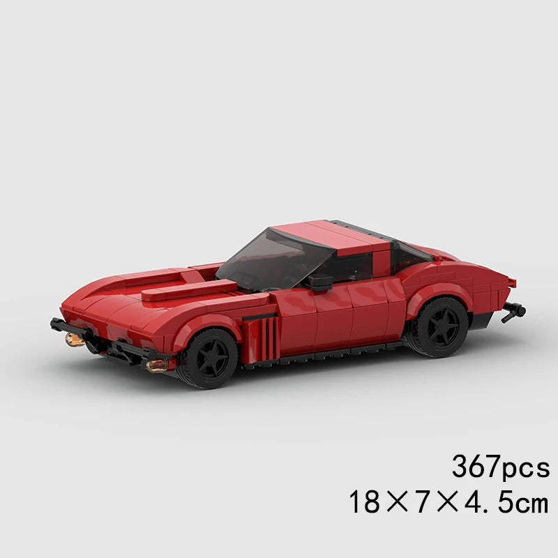 MOC Car Speed R34 488 Pickup R32 Racing Vehicle Model Building Block Super Race brick Christmas Gift City Technical rally sport