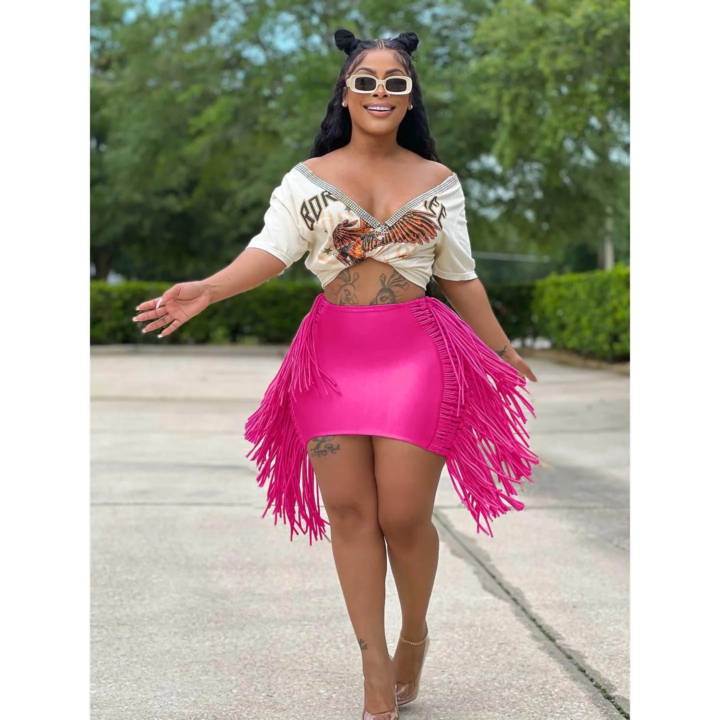 Sexy Wrap Women Mini Skirts Solid Bodycon Streetwear Skirts 2022 Summer Chic Hollow Out Tassel Y2K Style Bottom Outfits