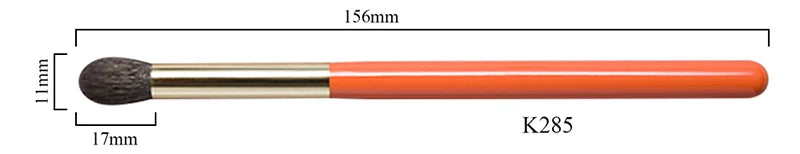 Professional Handmade Makeup Brushes Kit Soft Blue Squirrel Goat Hair Eye Shadow Blending Brush Orange Handle Make Up Brush Set