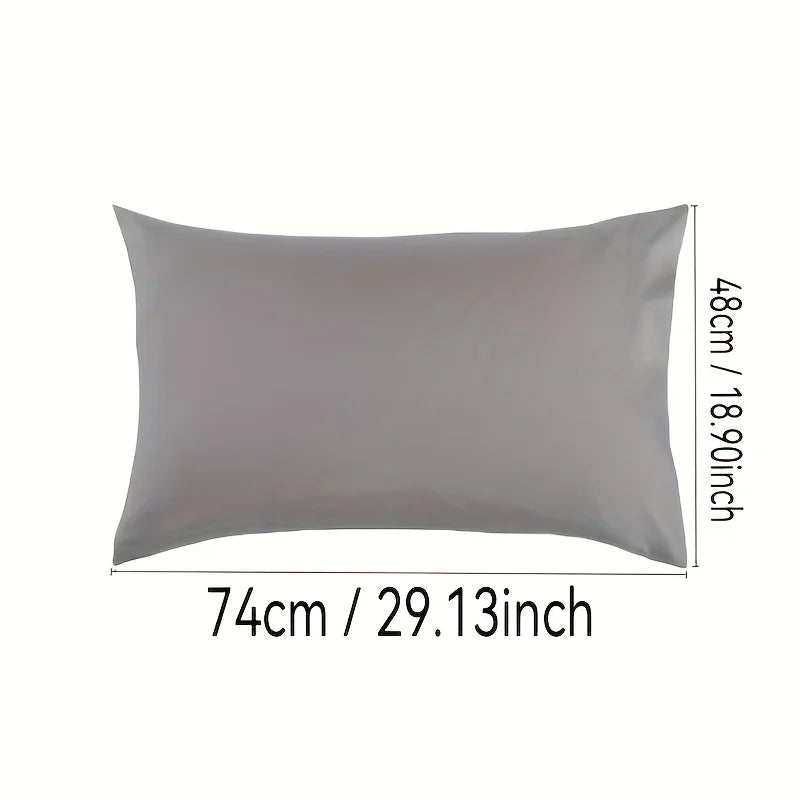 Christmas gift 1pc Luxurious 100% cotton Brushed Twill Weave Pillowcase, Envelope Closure, Soft Cozy Bed Pillow Cover, 48x74cm