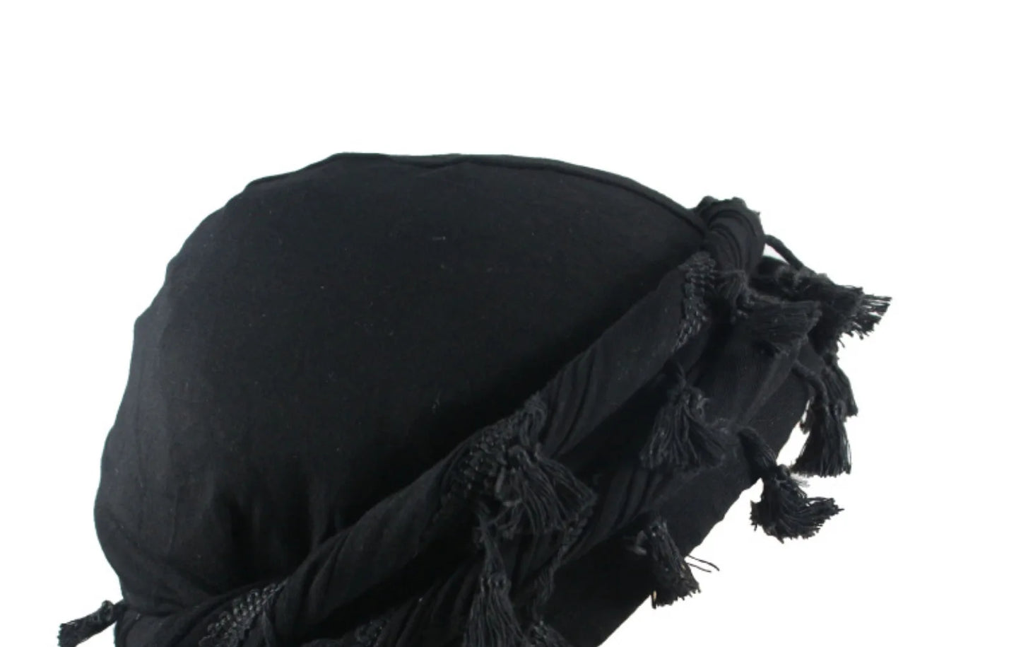 Men Hat Punk Burr Trim Twisted Tail Fringe Cotton Bandana Hat Hop Turban Hats Head Wrap Beanie Cap Solid Color Docker Hat 2024