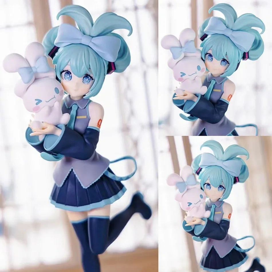 Cute girl Hatsune Miku anime character fashionable suitable for desktop decoration ornaments doll Christmas gift PVC collectible
