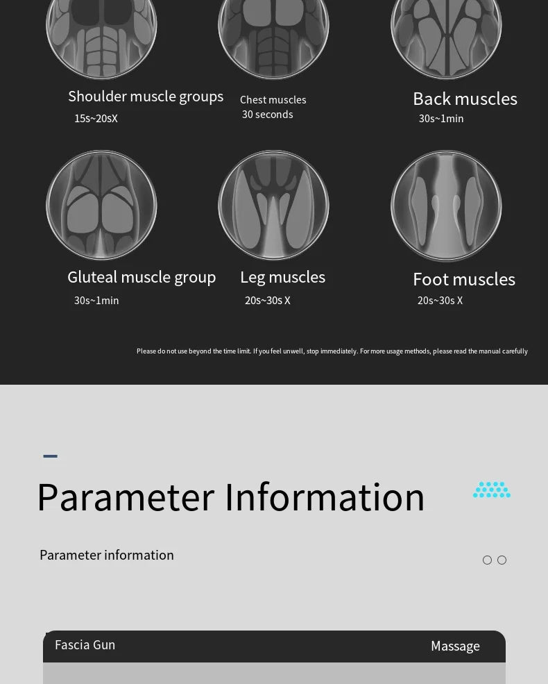 Fitness Massage Gun Fascia Deep Muscle Relax Body Neck Massager Electric Fitness Equipment Noise Reduction Christmas gift