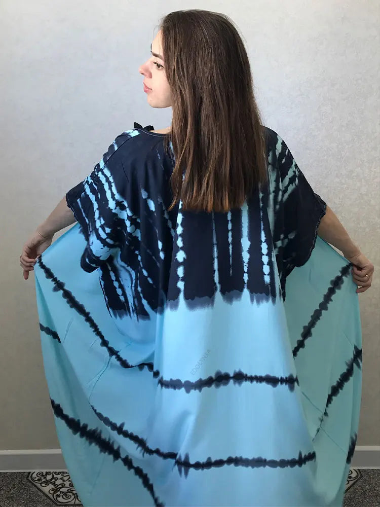 2023 Bikini Cover-ups Black Retro Striped Self Belted Women Summer Clothing Kimono Dress Beach Wear Swim Suit Cover Up Q1225