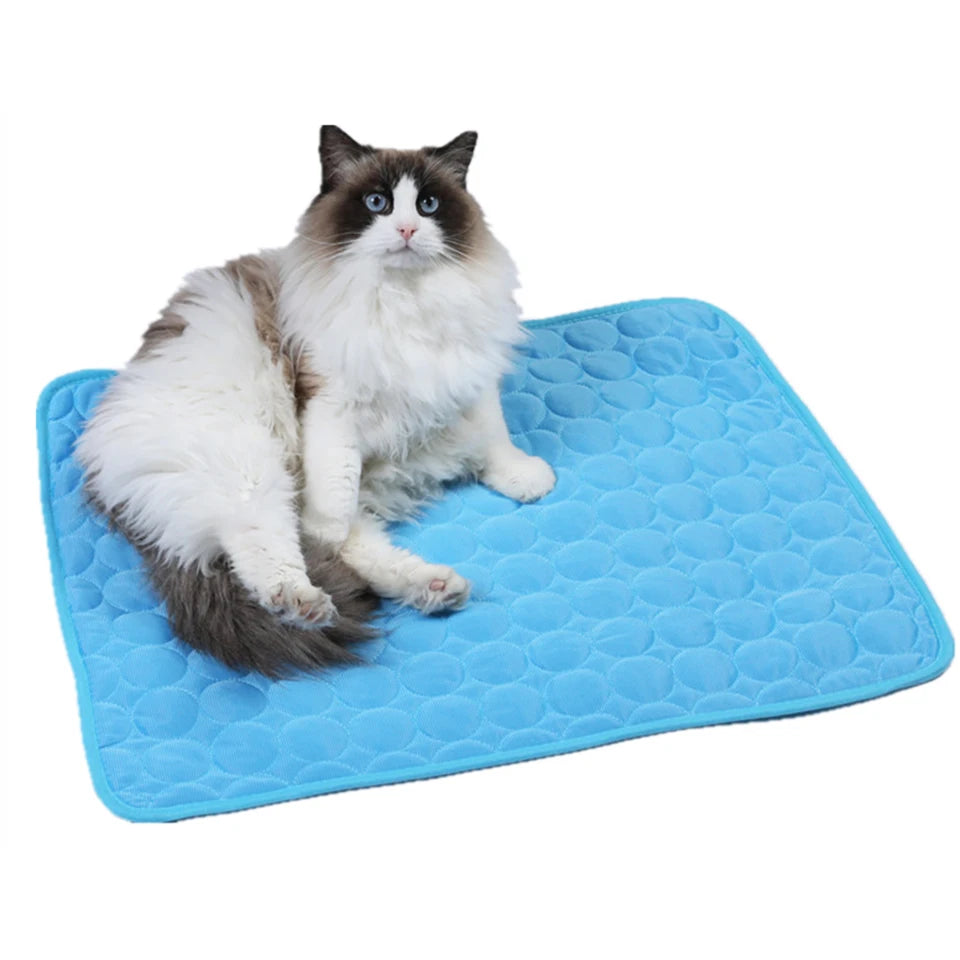 DualPet Dog Cat Summer Cooling Pad Mat Washable Puppy Big Dog Ice Gel Bed Mattress Cool Mascotas Cushion Blanket