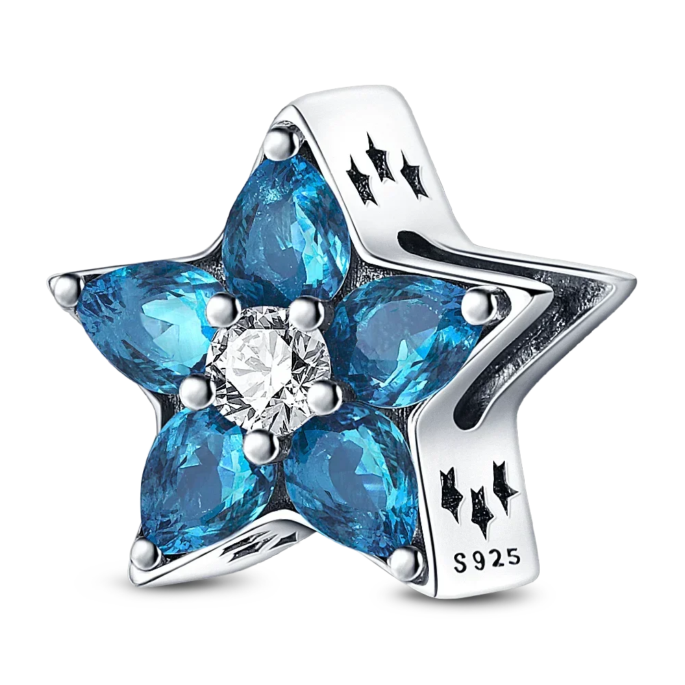925 Sterling Silver Green Series Flower Tree Apple Pendant DIY Fine Beads Fit 4MM hole diamete Charms Bracelet Women Jewelry Diy