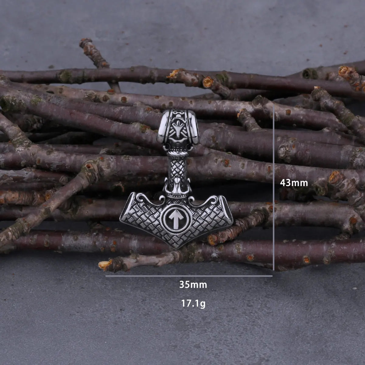 Stainless Steel Viking Thor's Hammer Odin Rune Necklace Men's Charm Hip Hop Biker  Amulet Pendant Vintage Jewelry Christmas Gift