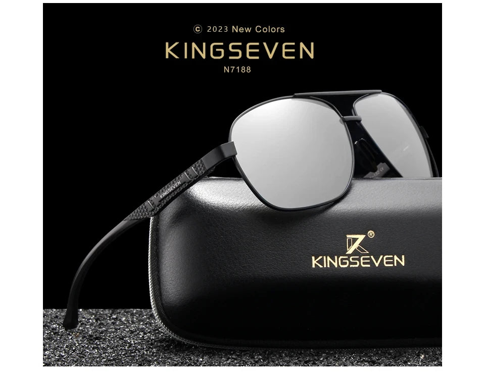 KINGSEVEN Women Men Sunglasses Polarized Mirror Lens Vintage Eyewear Driving Sun glasses Aluminum Temple Gafas de sol Masculino