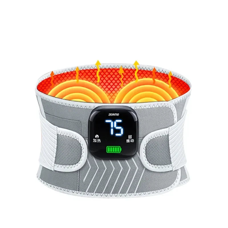 Electric Heating Waist Hot Compress Massager Vibration Lumbar Brace Belt Waist Back Massage Pain Relief Care Blood Circulation