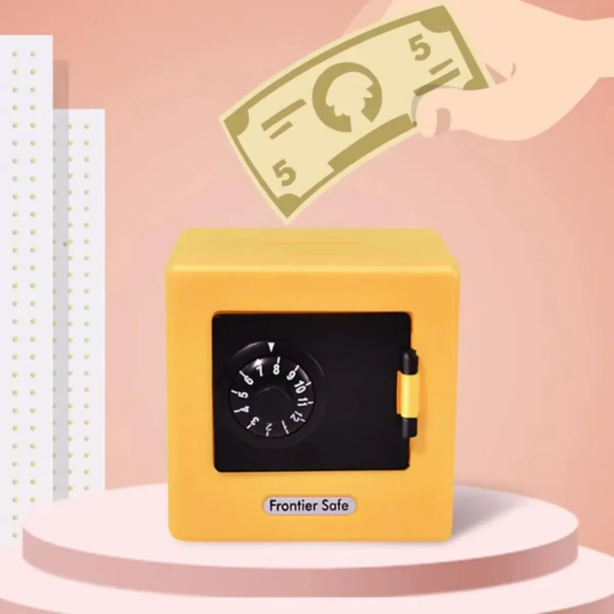 Mini Bank Money Box Retro Atm Rotating Password Cash Coins Saving Box Bank Safe Box Automatic Deposit Banknote Christmas Gift