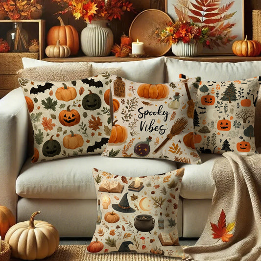 Halloween Pumpkin Pattern PillowcaseSuitable for sofa car bedroom decorative cushion cover pillow cover