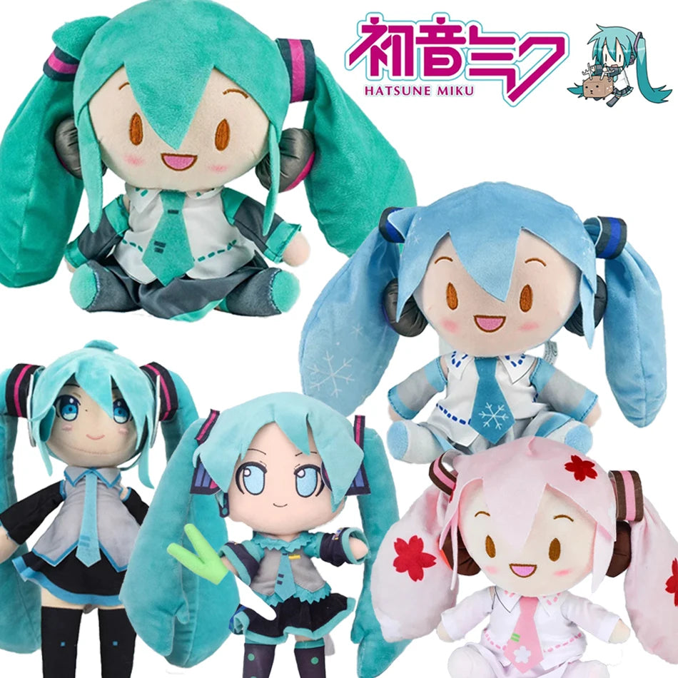 NEW 20/25cm Japanese Anime Plush Stuffed Toy Hatsune Miku Plush Doll Soft Pillow Future Doll Cute Christmas Gift For Children