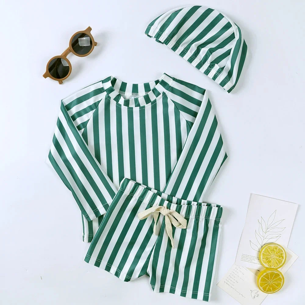 Cute Baby Boys Girls Bikinis Set 2025 Summer Children Beach Wear Ruffle Kids Swimsuit Bathing Suit Printed Swimwear Monokini