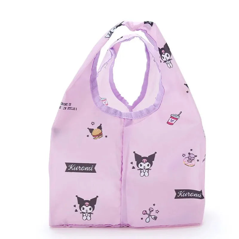 Foldable Hello Kitty Kuromi Melody Cinnamon Cartoon Storage Bag Organizer Folding Large Capacity Shopping Bag Christmas gift