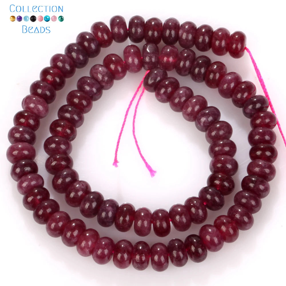 5x8mm Natural Stone Beads Aquamarine Amethyst Tourmaline Rondelle Loose Beads For Jewelry Making DIY Bracelets Accessories 15''