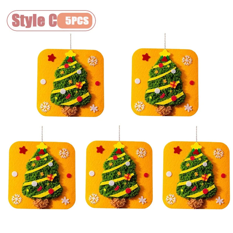 1-10PCS Christmas Gift DIY Felt Sewing Kit for Kid Handicraft Activity Preschool Toy Thread Painting Educational Craft Materials