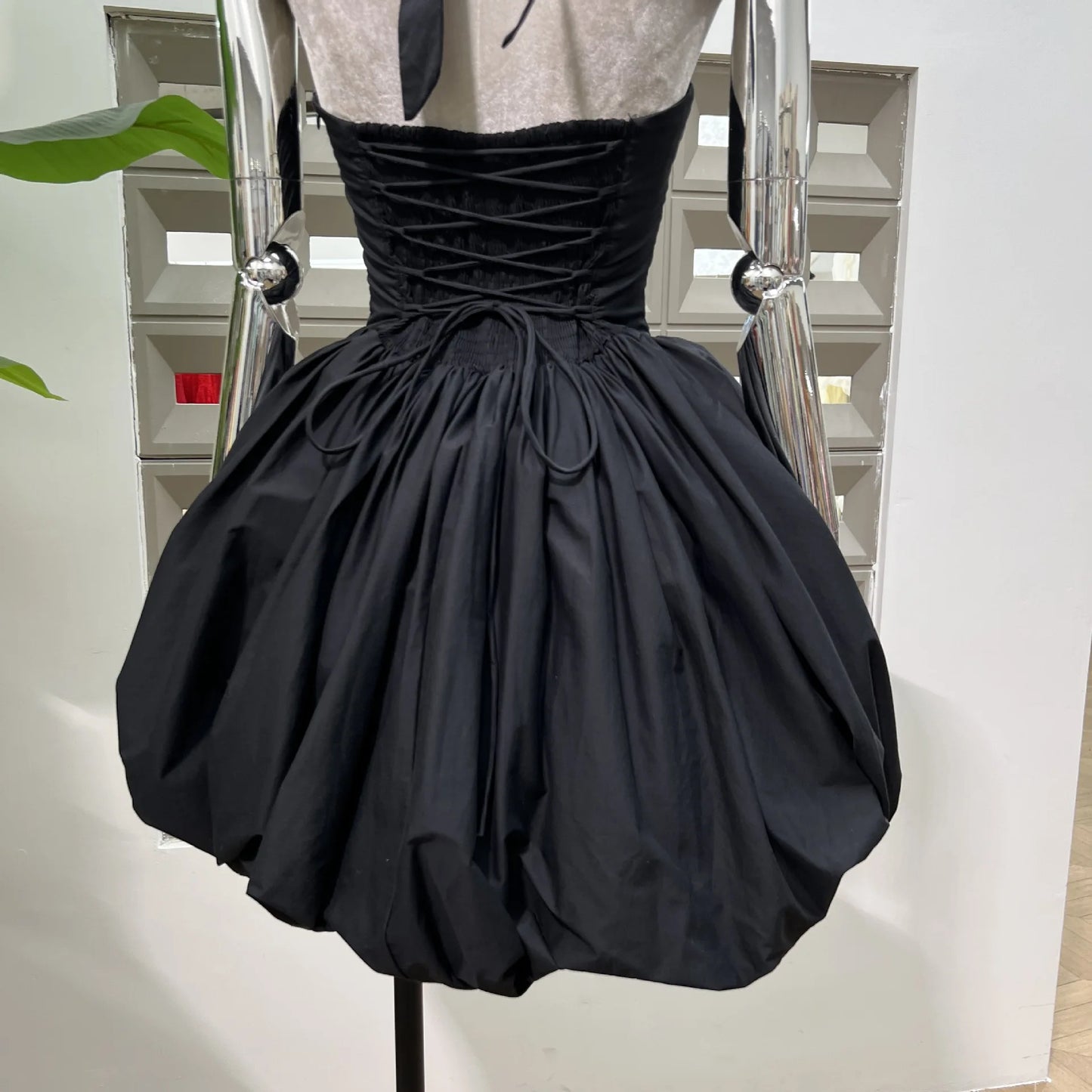 Yellow Sequar Collar Sleeveless Party Short Dress for Women 2025 Summre New Elegant High Waist Evening Dresses Women's Clothes