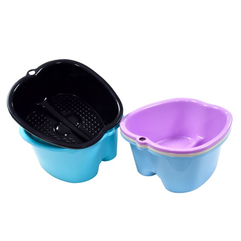 Plastic Large Foot Bath Spa Tub Basin Bucket for Soaking Feet Detox Pedicure Massage Portable 3 Colors G5AB
