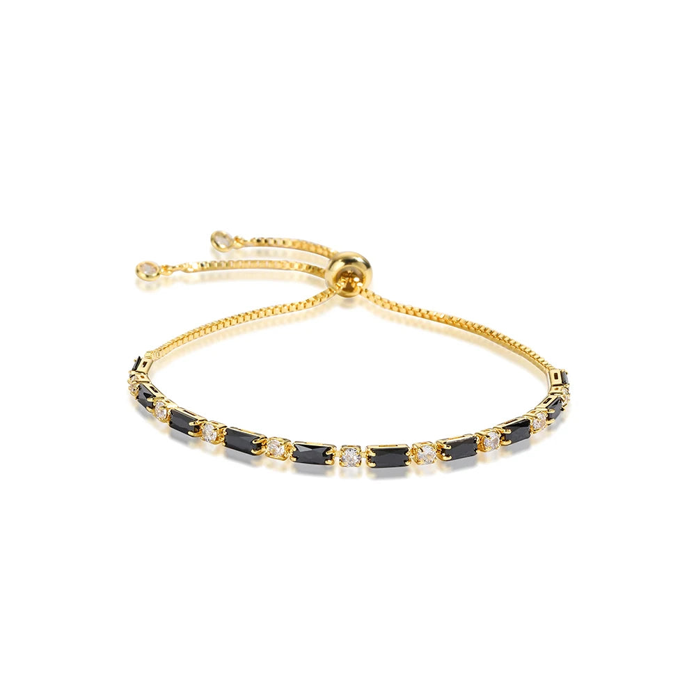 Luxury Rainbow Adjustable Multicolor Tennis Bracelets For Women Ladies Wedding Colorful Zircon Charm Bracelet Hand Chain Jewelry