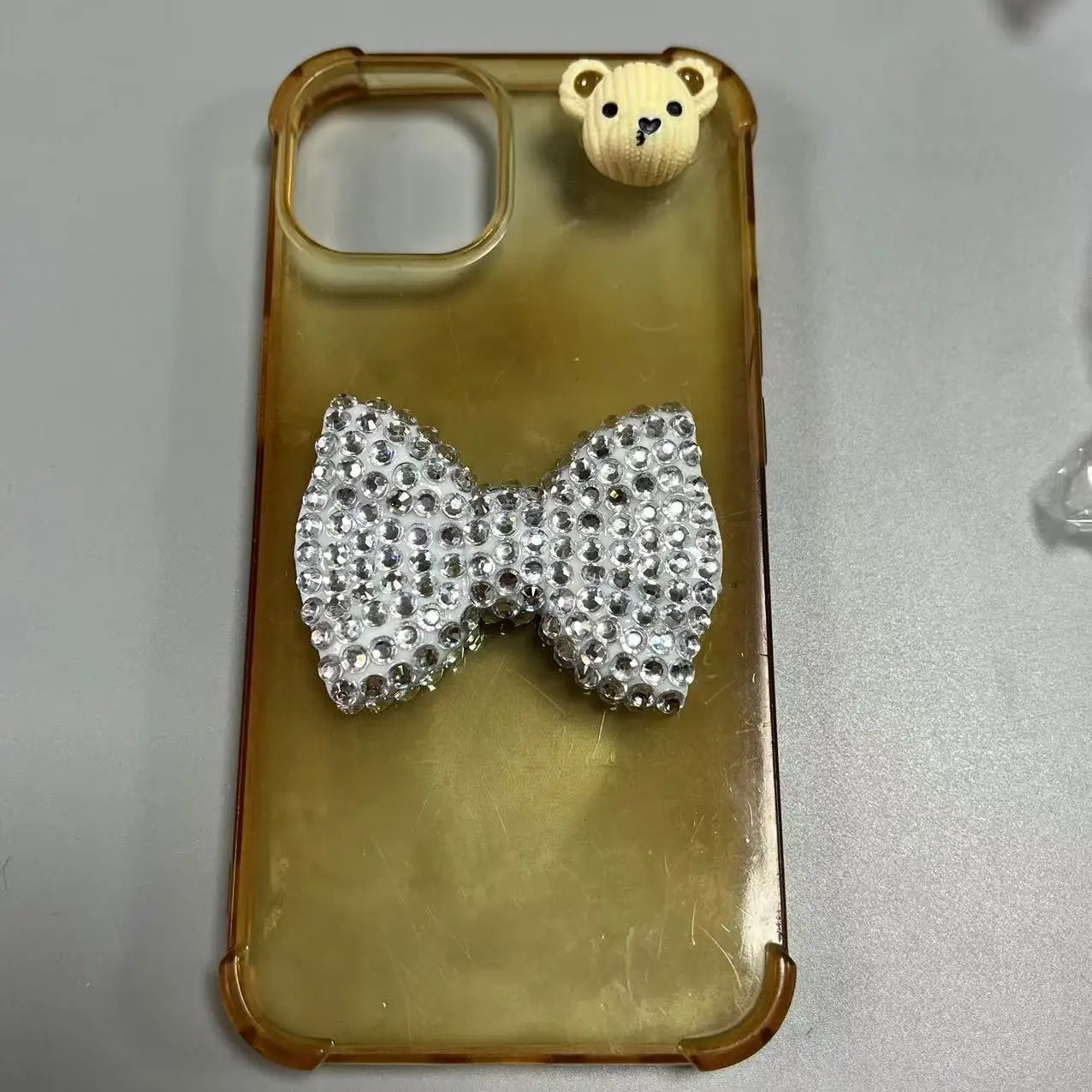 4Pcs Y2K Bling Diamond Metal Purse Presum Bottle Brand Bag Lips BB Key Junk Phone Case Ipadcase Decoration Charms Diy Crafts