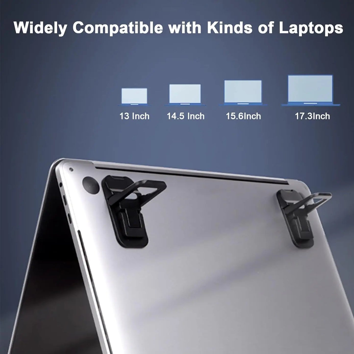 2pcs/Set Foldable Laptop Stand Portable Notebook Support Holder Adjustable Riser Cooling Bracket Universal for Laptop Tablet