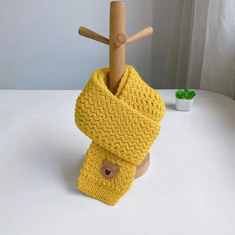 Kids Windproof Scarf Fleece Lined Warm Neck Cover Toddler Winter Scarf Christmas Gift Unisex Baby Outdoor Scarf Korean Cute