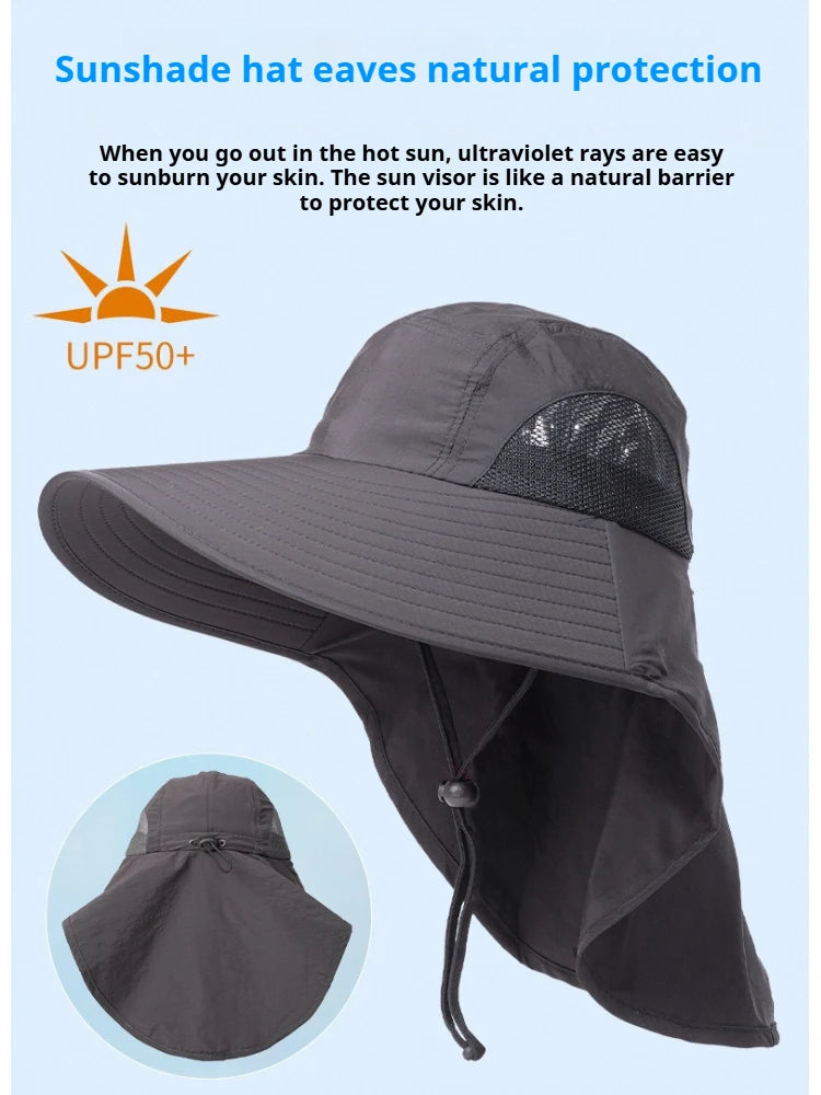 Outdoor Mosquito Repellent Hats - Sun Protection, Breathable Mesh Mask, Face Cover, Suitable for，mountaineering，Night Fishing