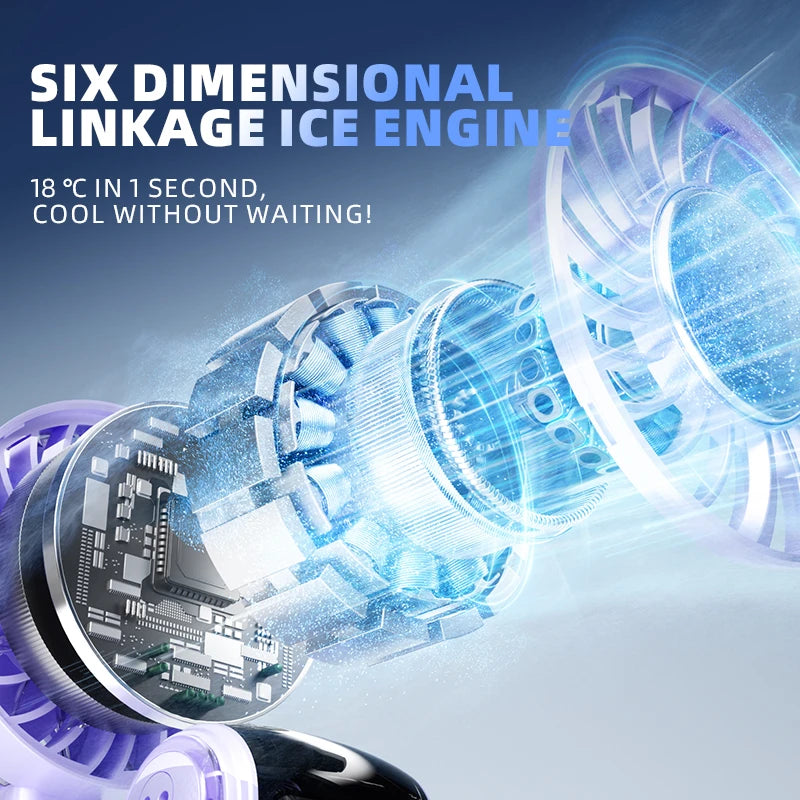 Ice Pack High-speed Fan Refrigeration Handheld Small Powerful Cooling Air Portable Usb Charging Outdoor Large Wind Fan