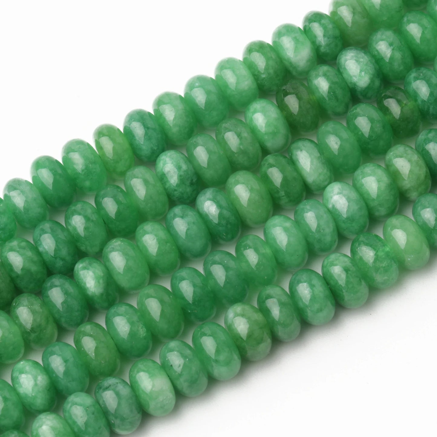 Rondelle Natural Stone Aventurine Tourmaline Jade Beads Flat Round Loose Beads for Jewelry Making DIY Charm Gift Bracelets 8x5mm