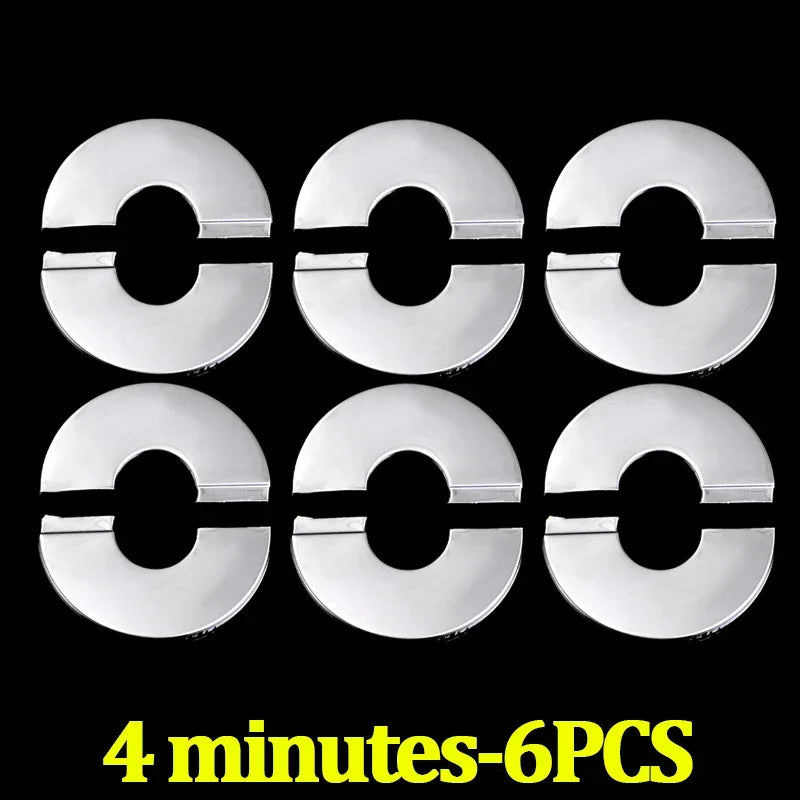 Faucet Stainless Steel Decorative Cover Faucet Water Pipe Round Detachable Decorative Cover Home Bathroom Hardware Accessories