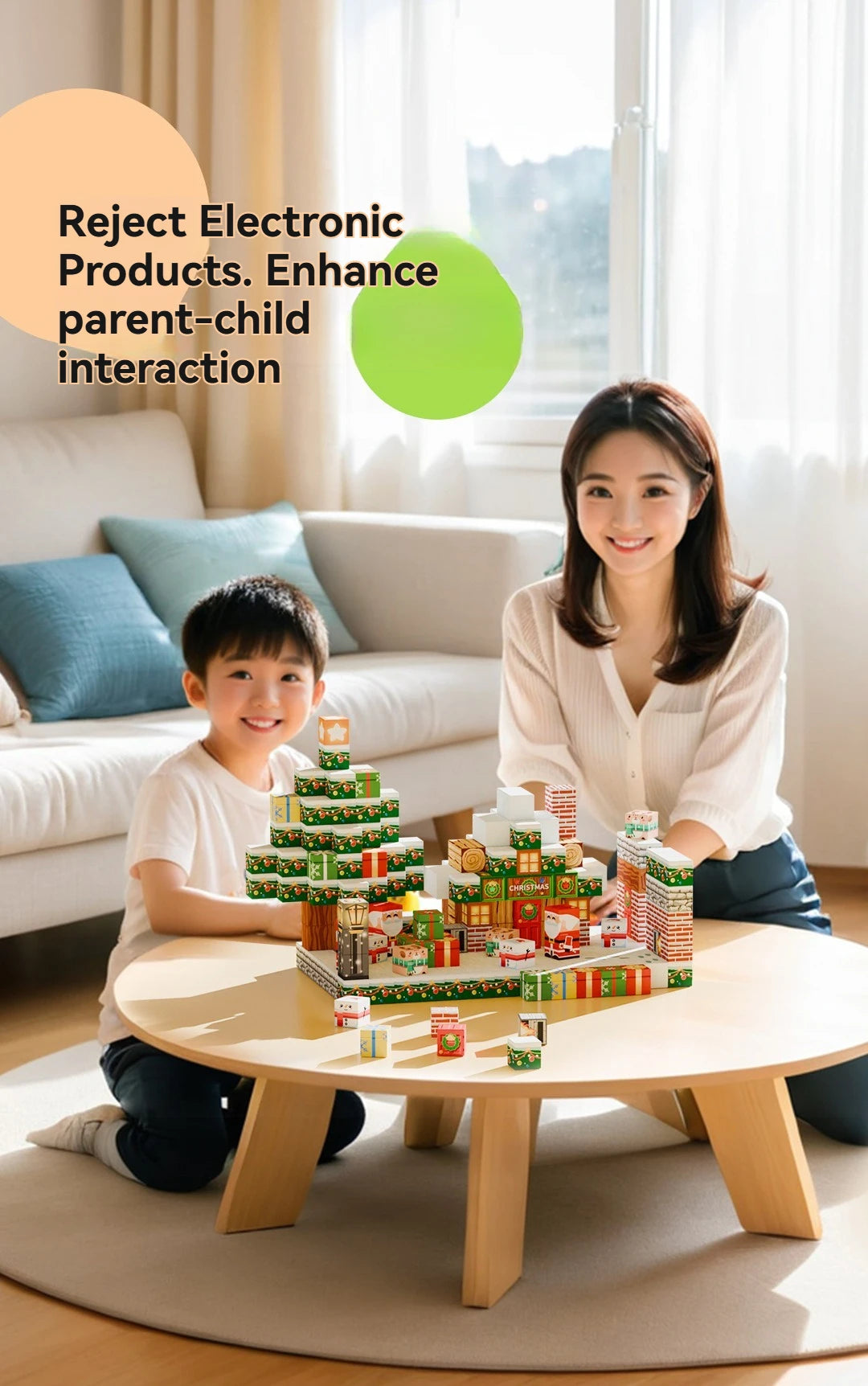 New Popular Christmas Magnetic Blocks suit, DIY Building Toy, Montessori Magnetic Building Blocks Halloween Christmas Gift